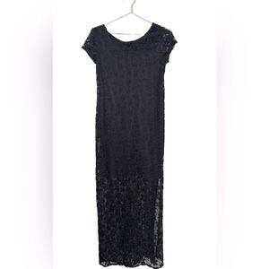 Xhilaration Black Lace Maxi Dress size small